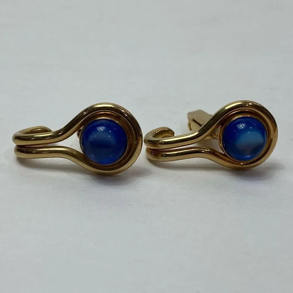 Vintage Swank Mens Cufflinks Lot of ￼6 Pairs Gold, Garnett, Green, Blue